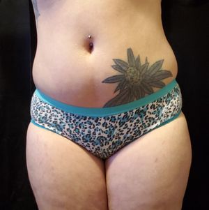 Blue White and Black Cheetah Print Panties