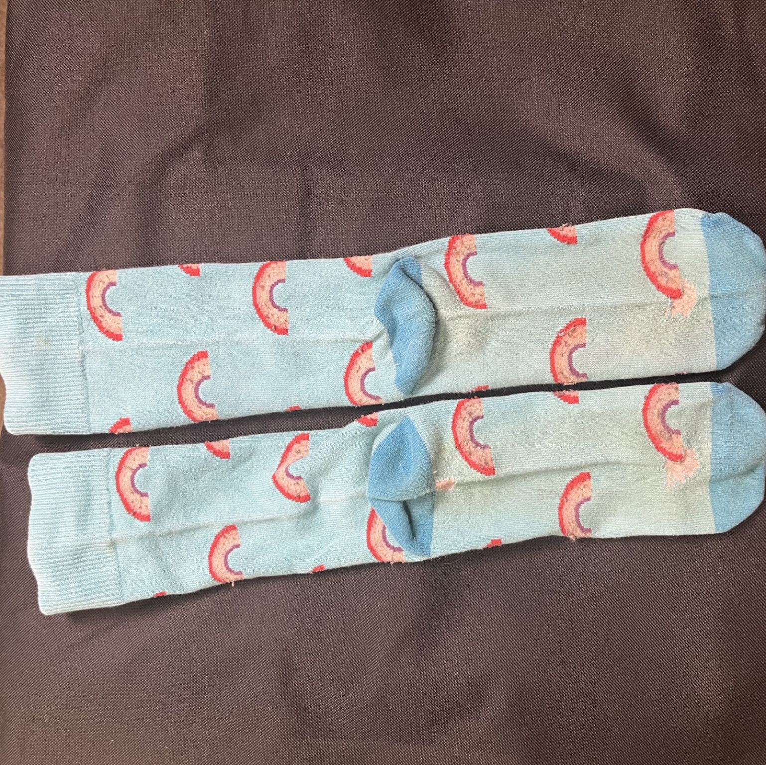 TransMan Dirty Worn Rainbow Socks