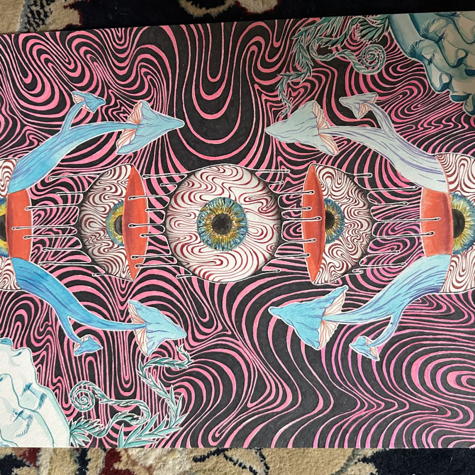 All Seeing original watercolor painting