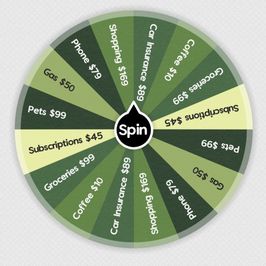 Pay a Bill Spin Wheel