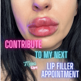 Contribute to my next LIP FILLER appointment