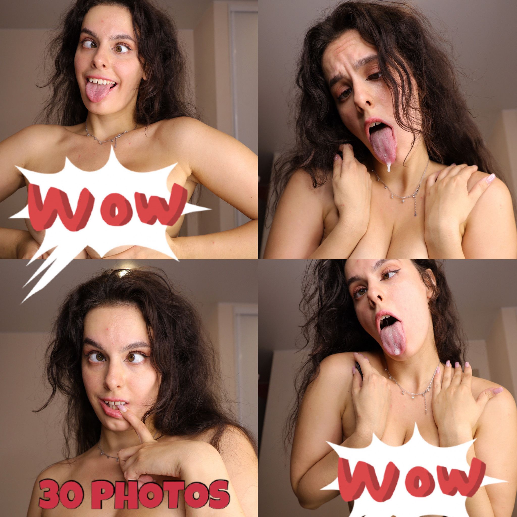 Ahegao with topless from Goddess