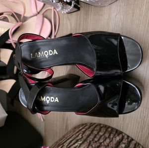 Black platform heels