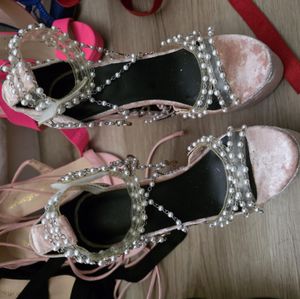 Pink baby platform shoes