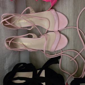 Baby pink ballet heels