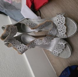 Silver heels