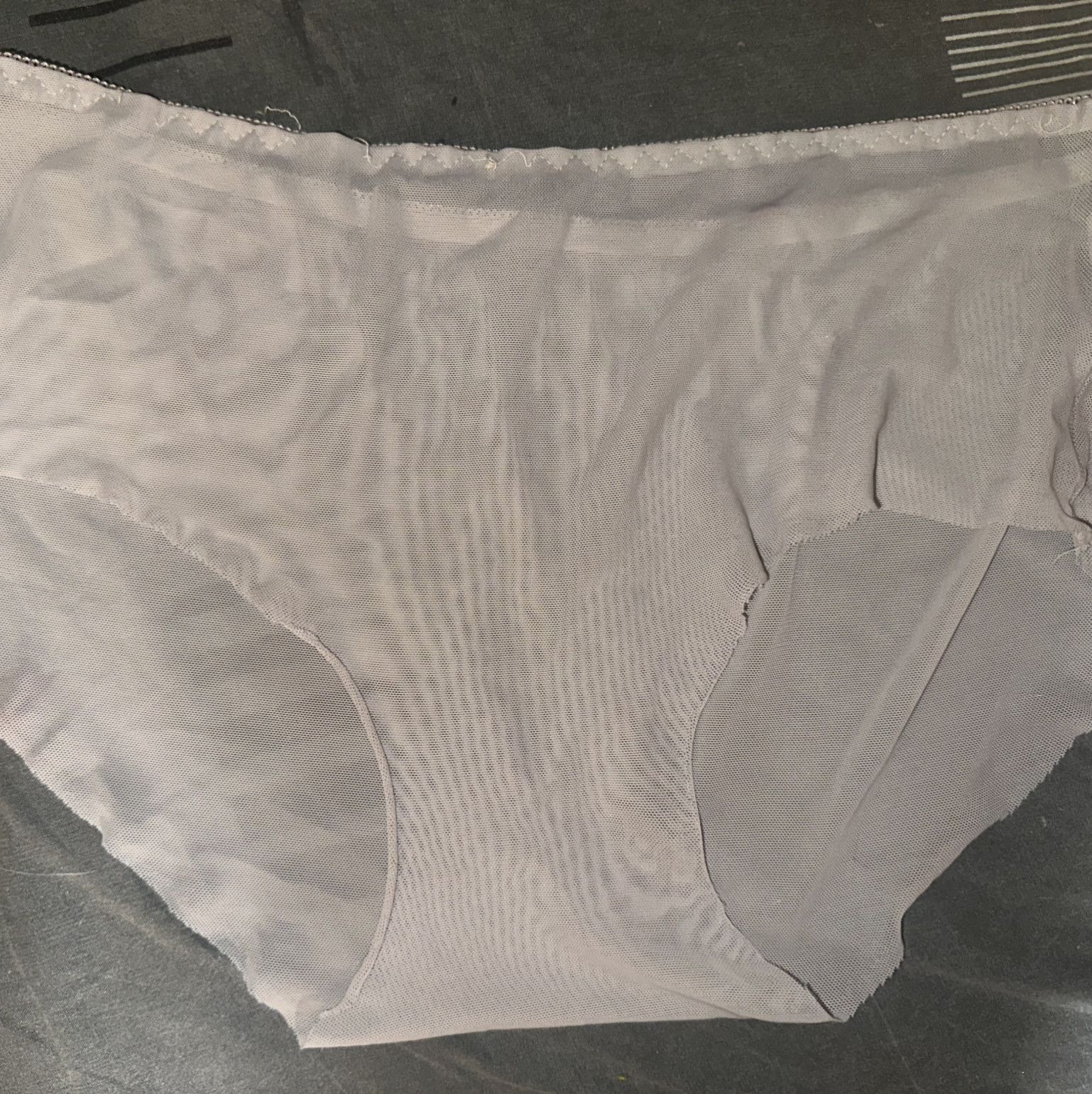 White sheer nylon panty
