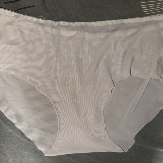 White sheer nylon panty