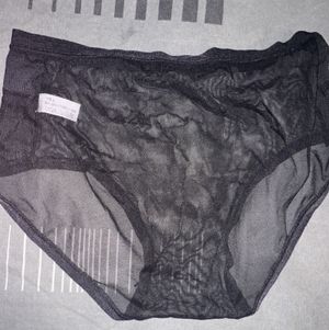 New black transparent full back panty
