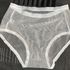 New white full back transparent panty