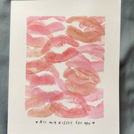 Kisses card with your name