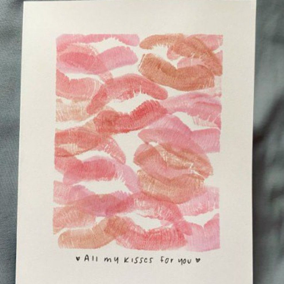 Kisses card with your name