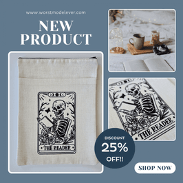 The Reader Linen Book Sleeve