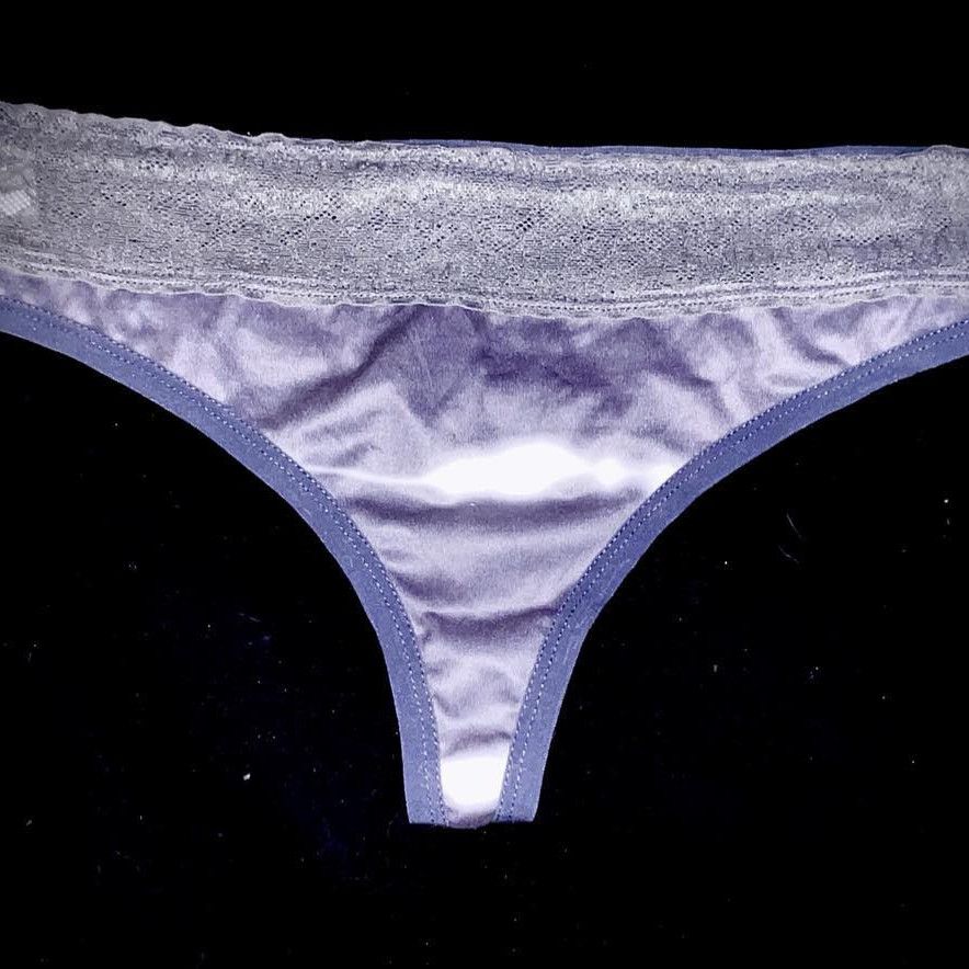 BLUE GREY TYEDIE THONG