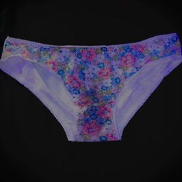 BLUE AND PINK FLOWER PANTIES