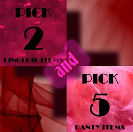PICK 2 LINGERIE AND 5 PANTIES