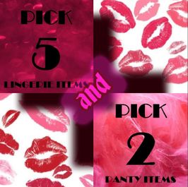 PICK 5 LINGERIE AND 2 PANTIES