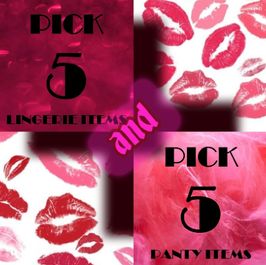 PICK 5 LINGERIE AND 5 PANTIES