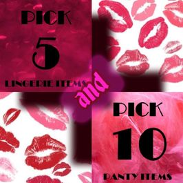 PICK 5 LINGERIE AND 10 PANTIES
