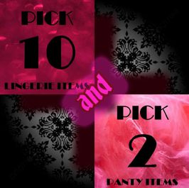 PICK 10 LINGERIE AND 2 PANTIES