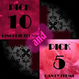 PICK 10 LINGERIE AND 5 PANTIES