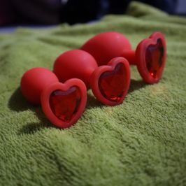 3 Heart Silicone Butt Plugs