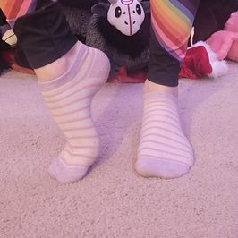 Pink Striped Socks