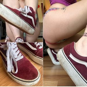 Maroon Vans Worn 3 Years Smelly Worn Shoes