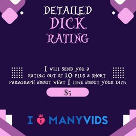 Detailed Written Dick Rating