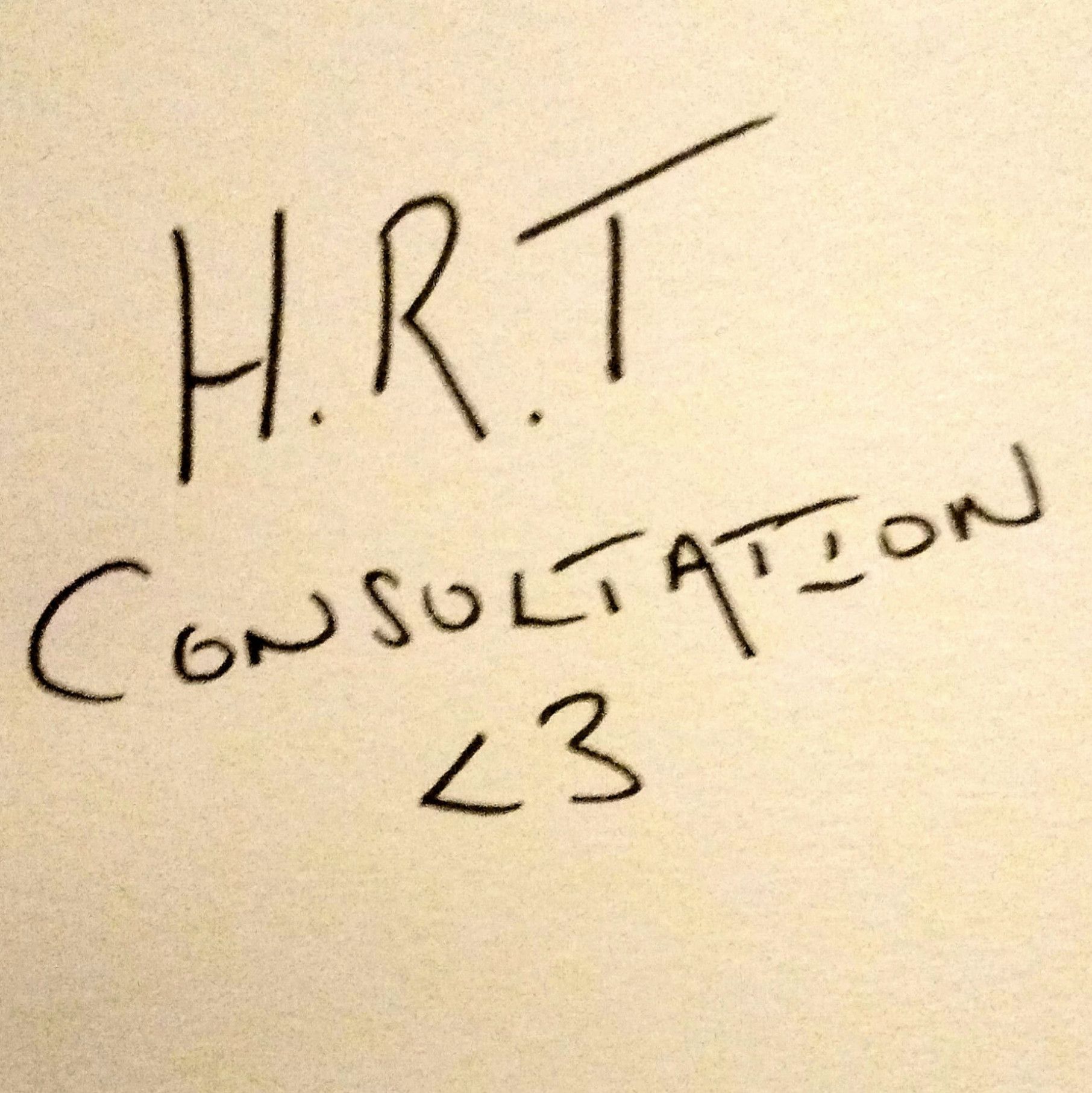 HRT Consultation costs
