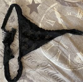 Torn thong panties from a live cam show!