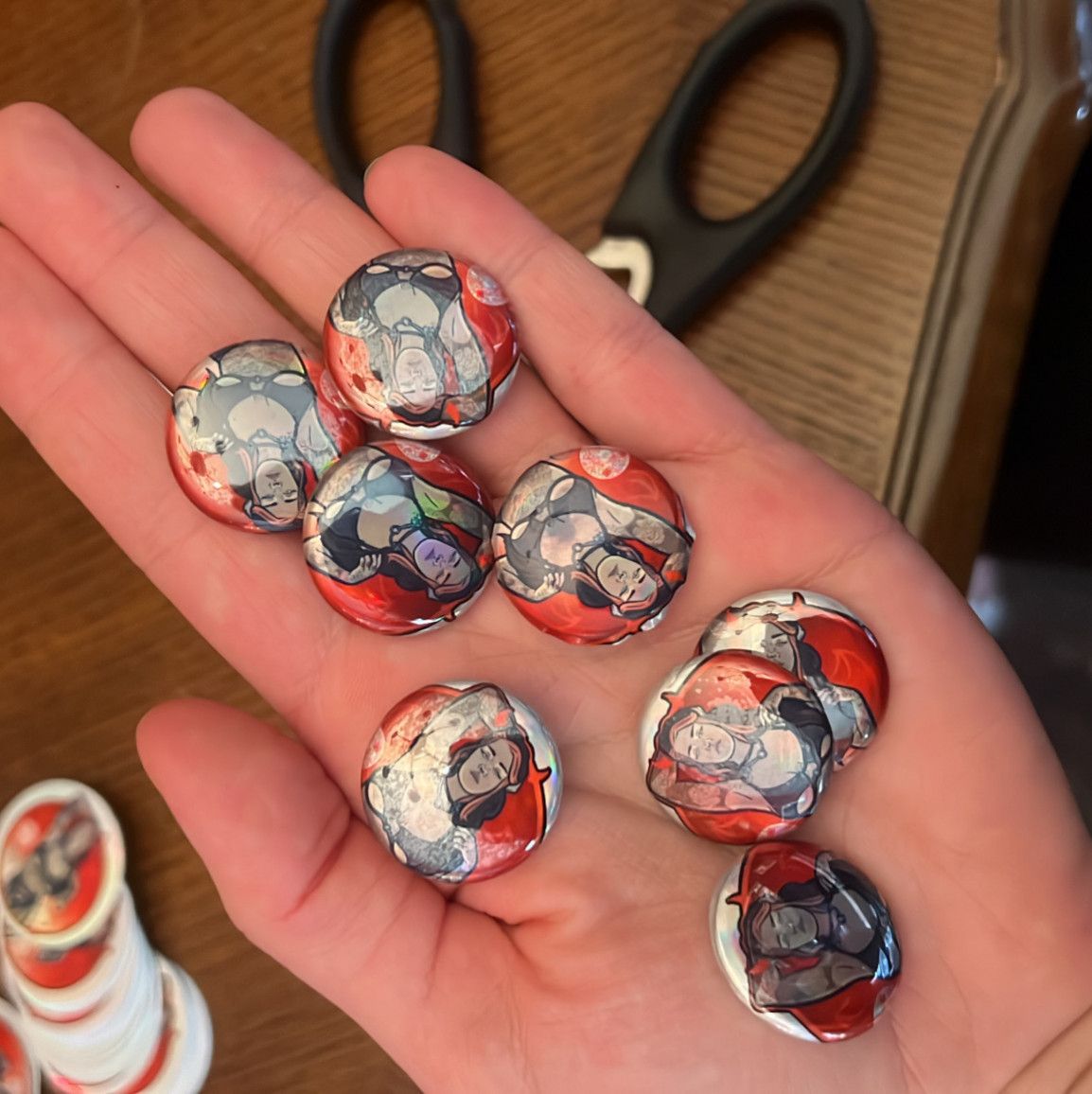 10 pack of Sarah Moon buttons