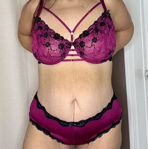 Purple Panty and Bra lace set