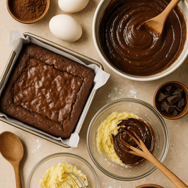 Home-cooked brownies