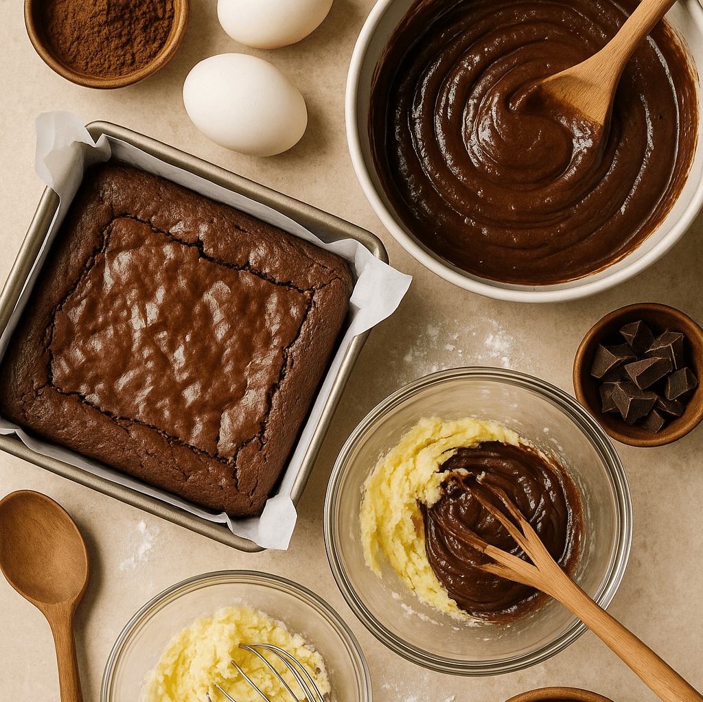 Home-cooked brownies