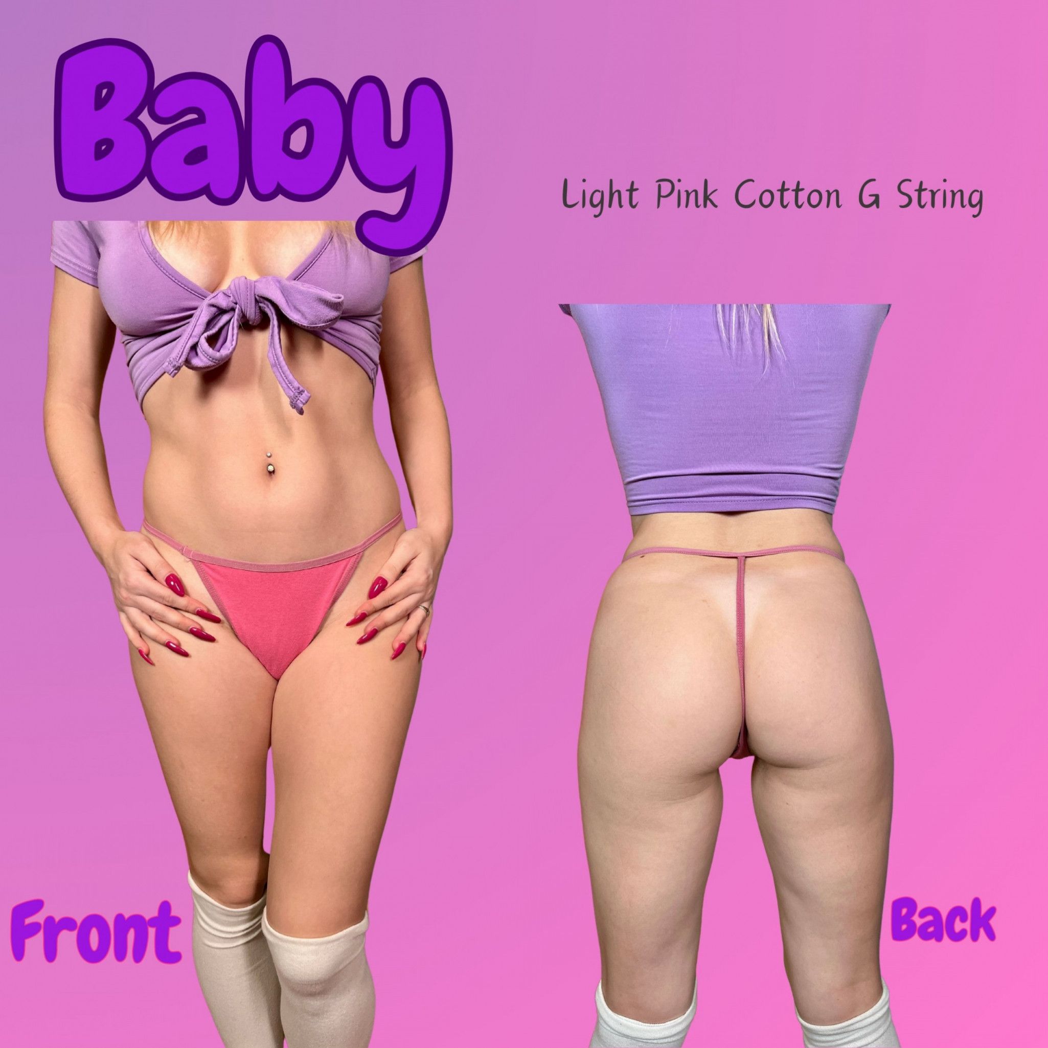 Light Pink Cotton G String