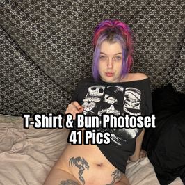 TShirt and Bun Photoset 41 Pics