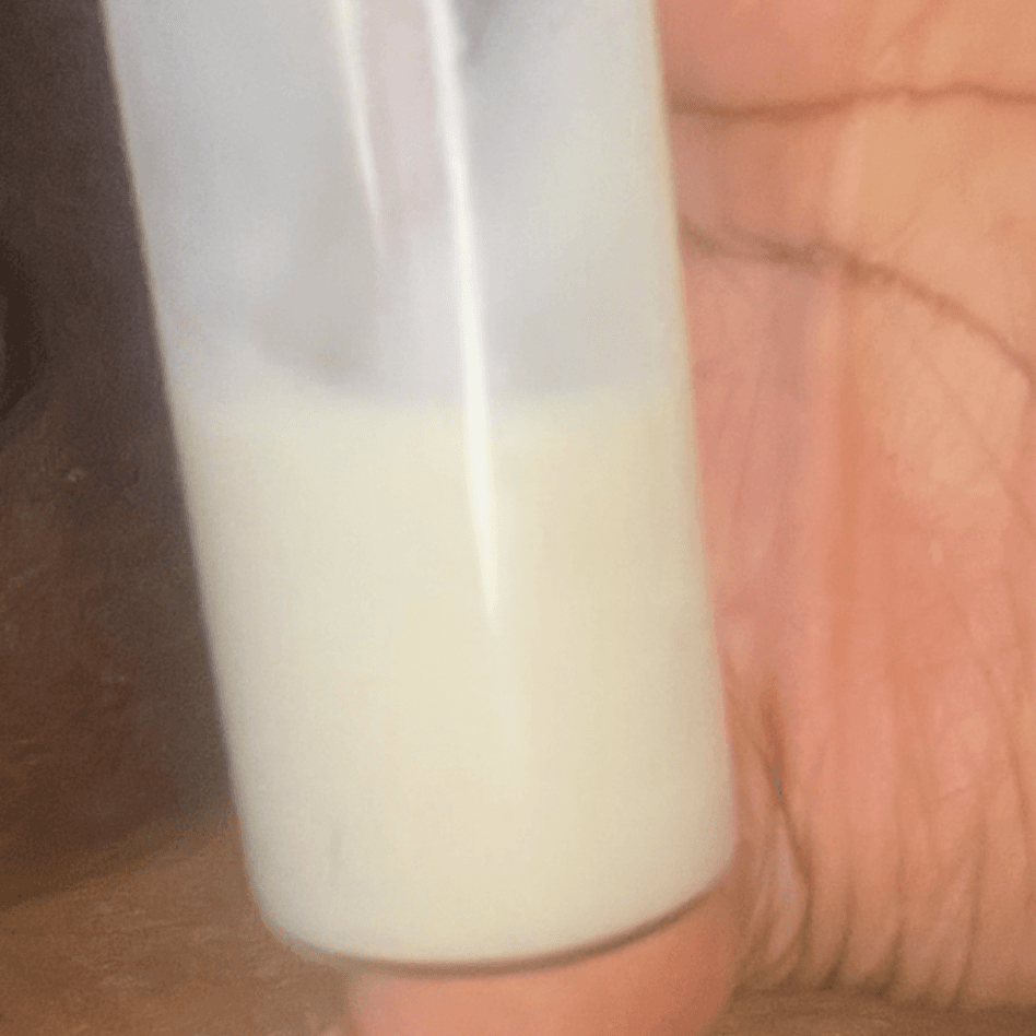 Pussy cream glass vial