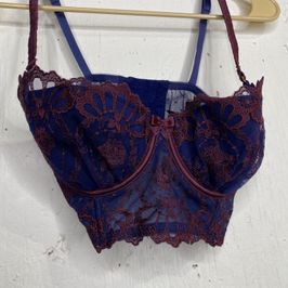 Blue Lacy Bra