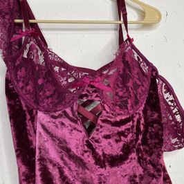 Velvet pink body suit