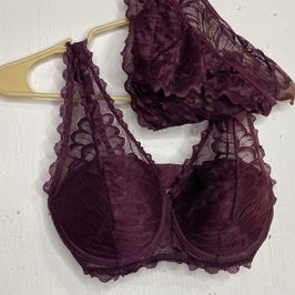 Purple bra and panties set