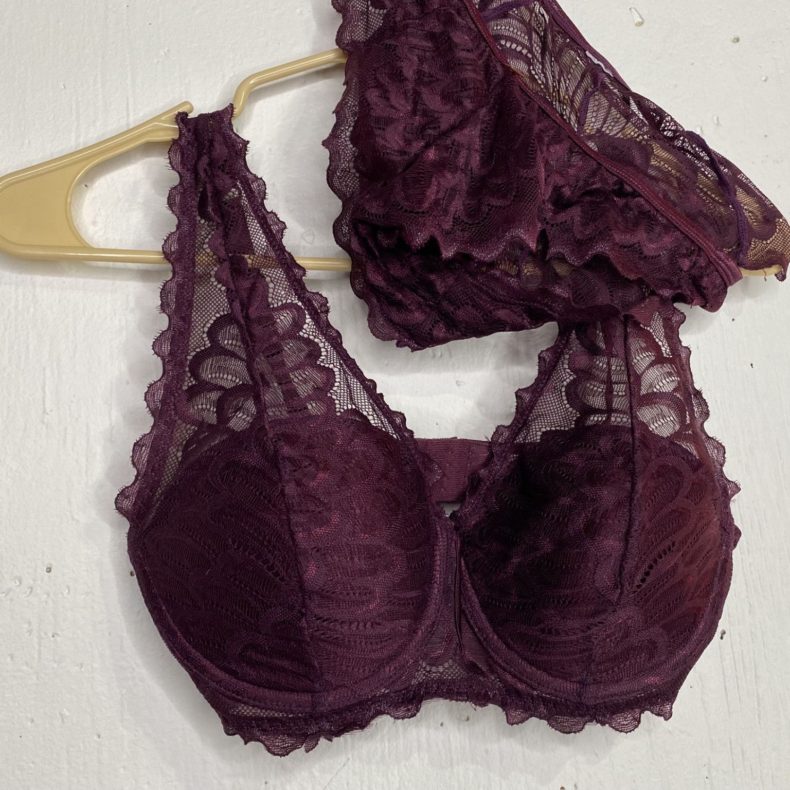 Purple bra and panties set