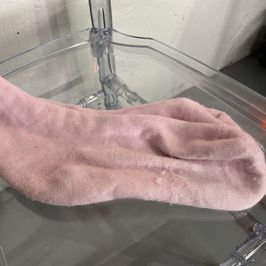Pink fluffy socks
