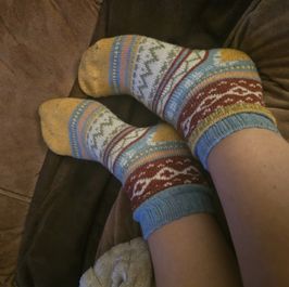 Well loved socks worn for 4 days!