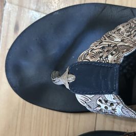 Worn in flip flops
