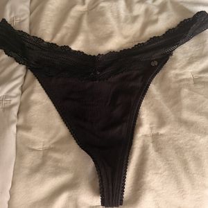 Black Lacey thong