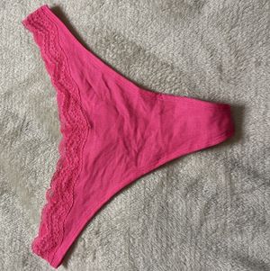 Pink panties worn for a full day and night