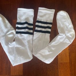 Knee White Socks