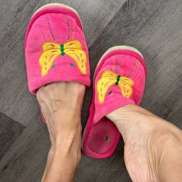 Heavily Worn and Dirty Womens Slippers