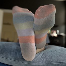 Dirty Striped Ankle Socks